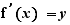 f'(x)=y