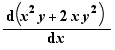 d(x²y+2xy²)/ d(x)