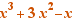 orange x³+3x²-x