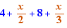 4+ orange x/2+8+ orange x/3