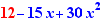 red 12-15x+30x²