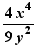 4x^4/(9y²)