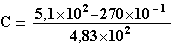 C=(5,1*10²-270*10^-1)/4,...