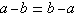 a-b=b-a