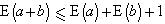 E(a+b)&le;E(a)+E(b)+1