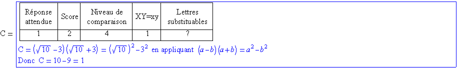 C=(((Réponse)(attendue)S...