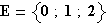 E={0;1;2}
